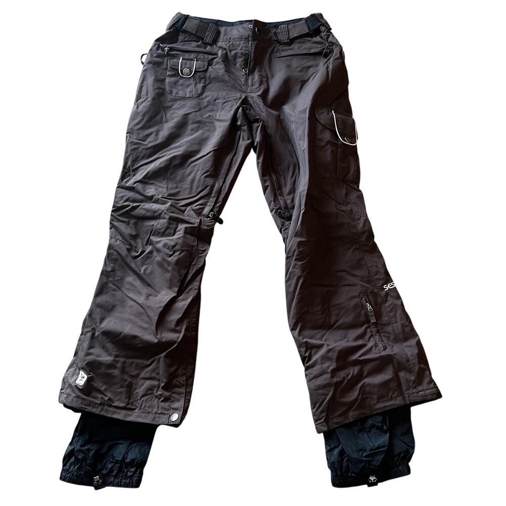 SESSIONS Women's Terrain Series Thermo Waterproof Ski Pants Size M In Brown